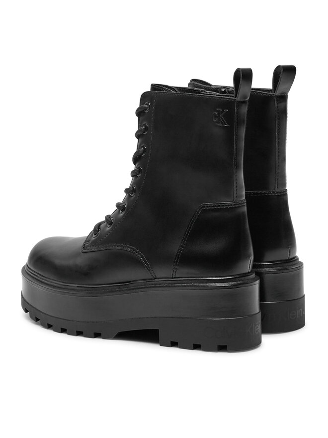 Calvin Klein Jeans Schnürstiefeletten Calvin Klein Jeans Flatform YW0YW01535 Schwarz