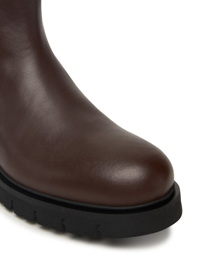 Tommy Jeans Боти тип челси Tommy Jeans Tjw Chelsea Leather Boot EN0EN02825 Кафяв