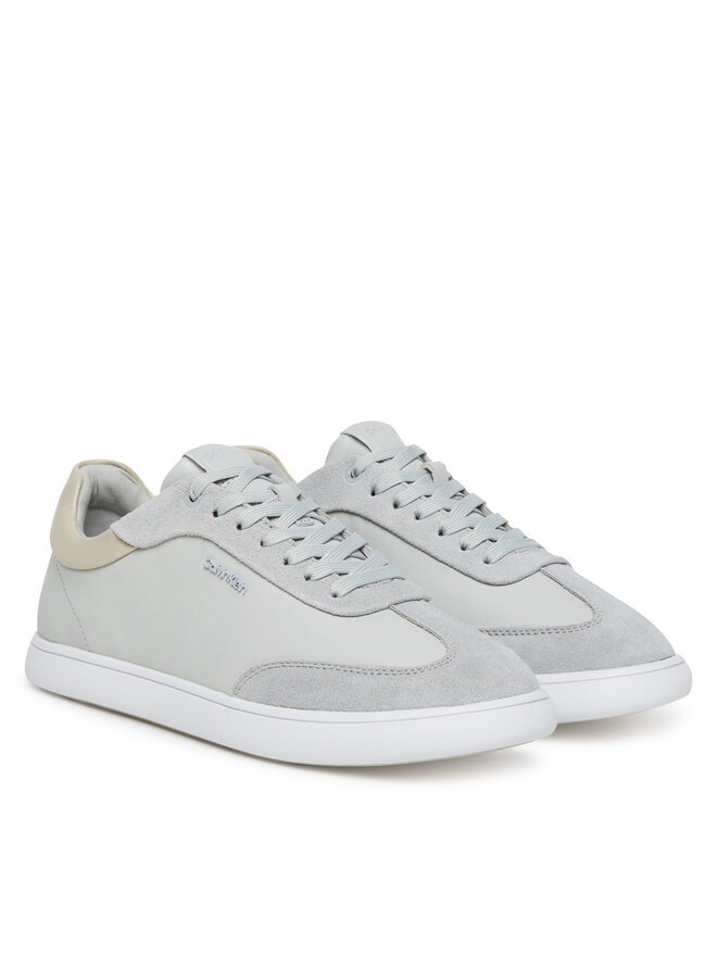 Calvin Klein Sneakersy Calvin Klein Cupsole Lace Up - Lth Sue Mix HW0HW02435 Szary