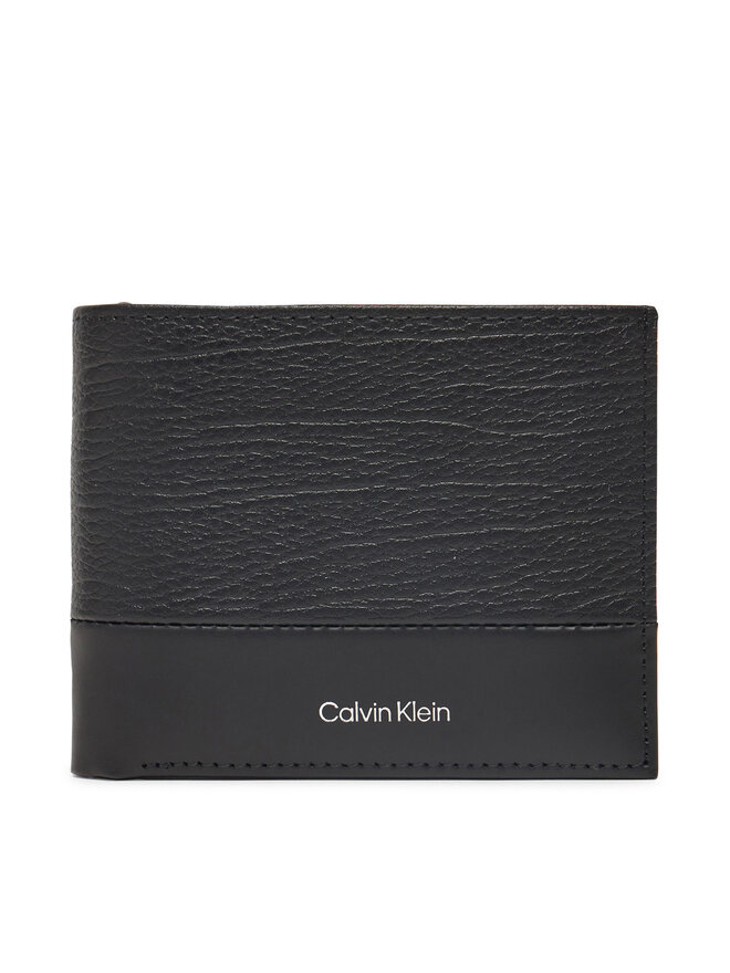 Calvin Klein Portfel męski Calvin Klein Subtle Mix Bifold 5Cc W/Coin K50K512858 Czarny