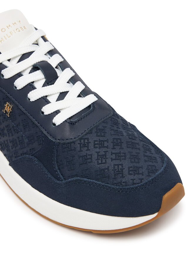 Tommy Hilfiger Sneakers Tommy Hilfiger Th Runner Suede Monogram FW0FW09620 Dunkelblau