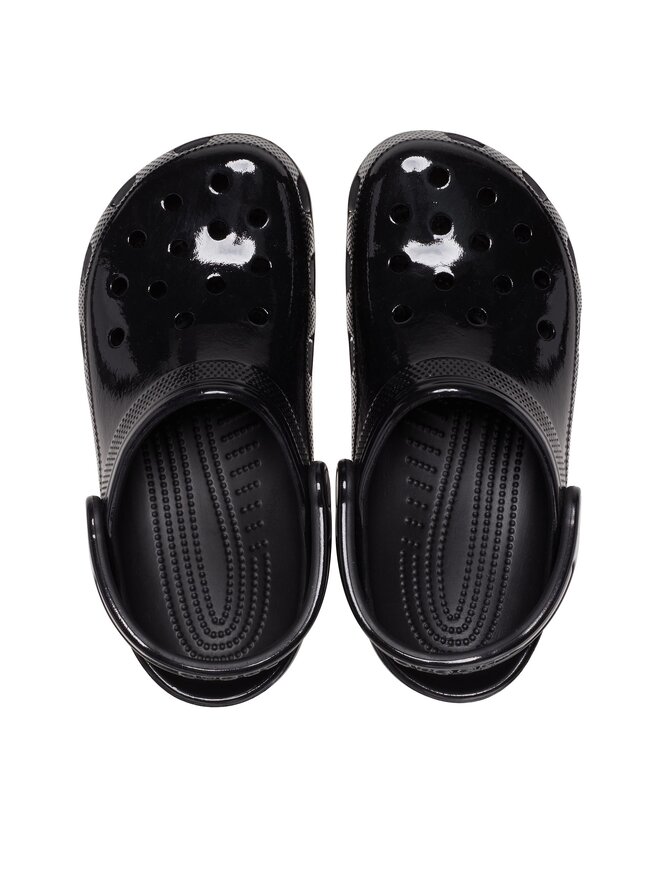 Klapki Crocs Classic High Shine Clog 209609 Czarny | eobuwie.com.pl