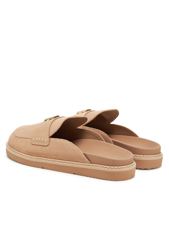 Tommy Hilfiger Ciabatte Tommy Hilfiger Suede Closed Toe Mule FW0FW08583 Beige