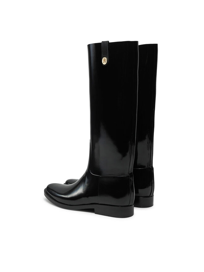 Tommy Hilfiger Gumáky Tommy Hilfiger Th Stud Rubber Long Rainboot FW0FW08185 Čierna