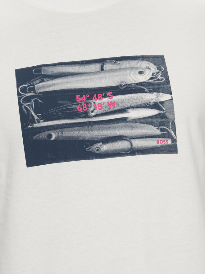 BOSS BOSS T-Shirt Dune 50539194 Écru Regular Fit