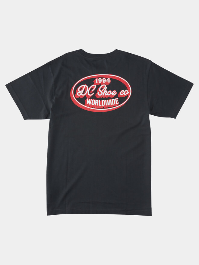DC DC Marškinėliai Truckin Tees ADYZT05284 Juoda Regular Fit