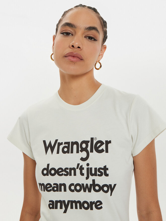 Wrangler Wrangler Camiseta Shrunken Band 112356451 Blanco Slim Fit