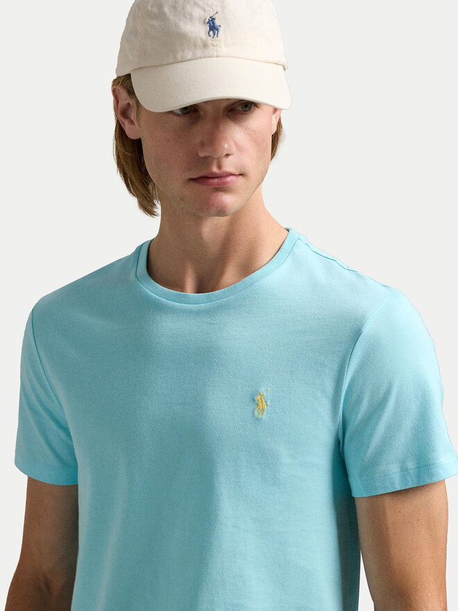 Polo Ralph Lauren Polo Ralph Lauren T-Shirt 710671438407 Γαλάζιο Slim Fit