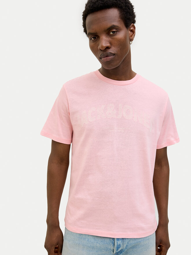Jack&Jones Jack&Jones T-Shirt Almeria 12276962 Ροζ Regular Fit
