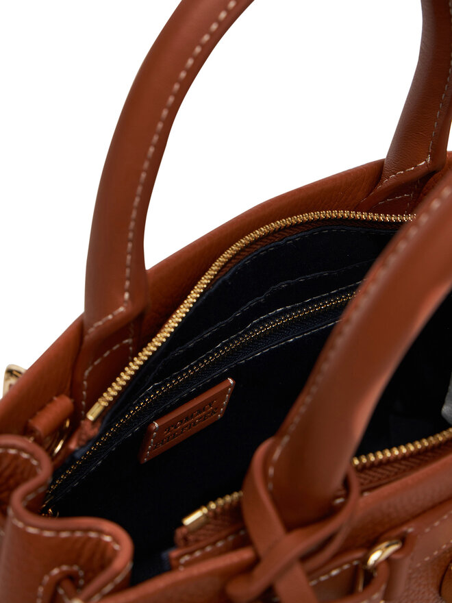 Tommy Hilfiger Táska Tommy Hilfiger American Icon Mini Tote Leather AW0AW17188 Barna