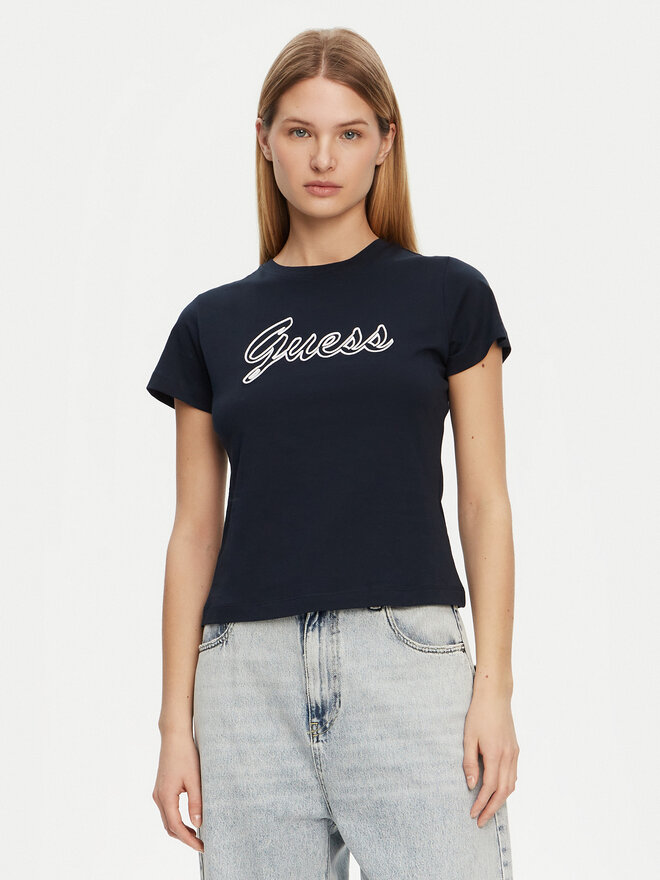 Guess Guess Póló V5GI02 K9RM1 Sötétkék Slim Fit