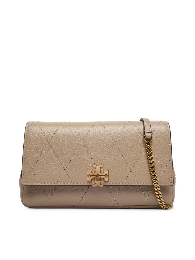 Tory Burch Сумка Tory Burch Quilted Chain Wallet 186041 Кремовий