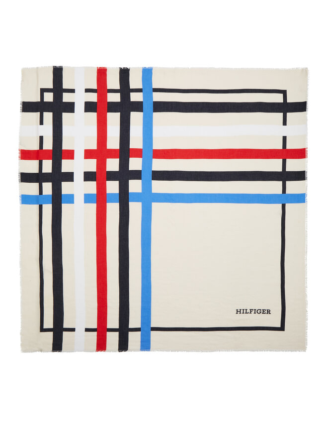 Tommy Hilfiger Бандана Tommy Hilfiger Hilfiger Prep Square AW0AW16034 Екрю