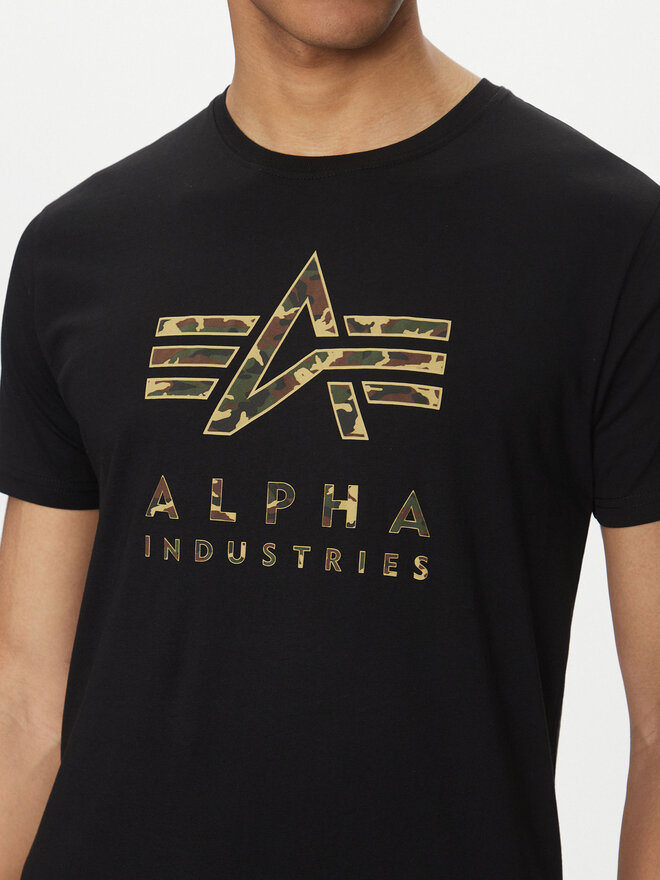 Alpha Industries Alpha Industries Camiseta Camo Puff 146506 Negro Regular Fit