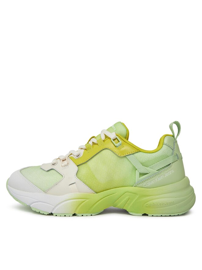Calvin Klein Jeans Sneakersy Calvin Klein Jeans Retro Tennis Low Lace Mix Ml Sat YW0YW01307 Zielony