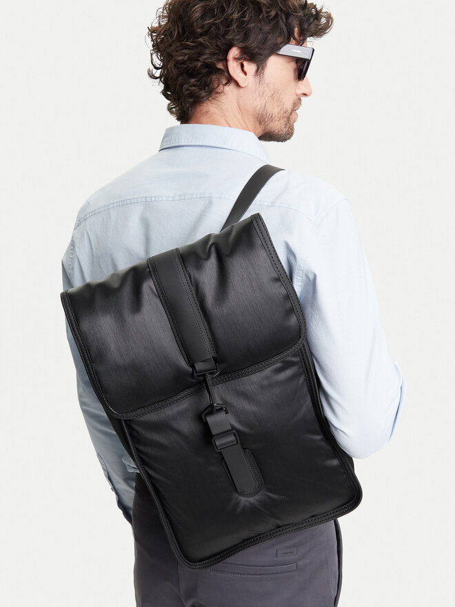 Rains Hátizsák Rains Puffed Backpack Mini 21740 Fekete