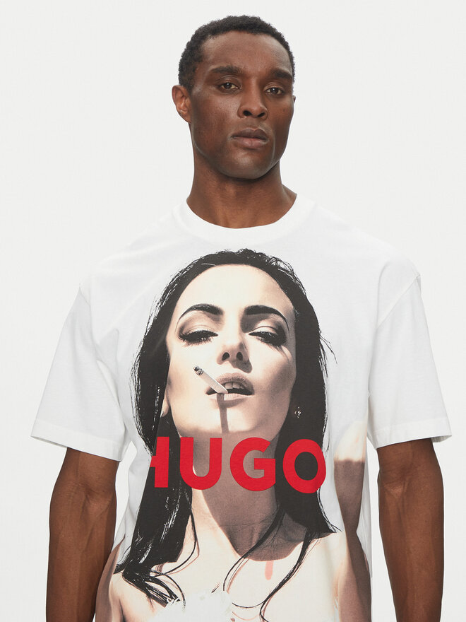 HUGO HUGO Camiseta Duwedie 50535314 Blanco Oversize