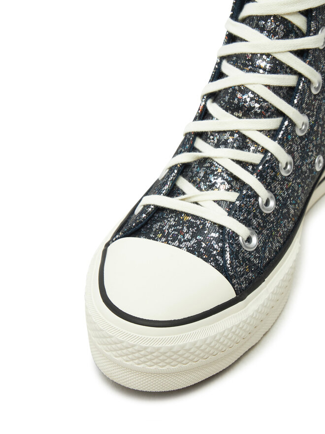 Converse Sneakers aus Stoff Converse Chuck Taylor All Star Lift Platform Glitter A09551C 401 Schwarz