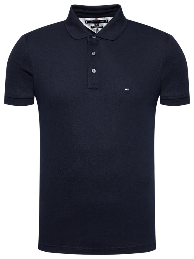 Tommy Hilfiger Tommy Hilfiger Pólóing 1985 MW0MW17771 Sötétkék Slim Fit