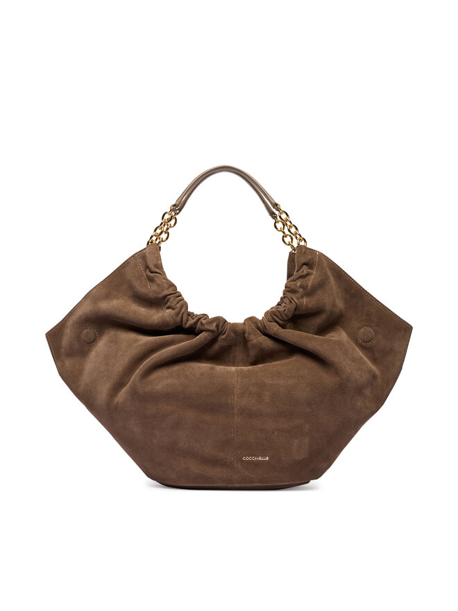 Coccinelle Handtasche Coccinelle V5G Coccinellesmash Suede Bim E1 V5G 11 02 01 Dunkelbeige