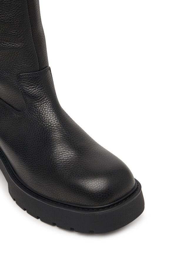 Calvin Klein Stiefel Calvin Klein Chunky High Boot Lth Hdw HW0HW03201 Schwarz