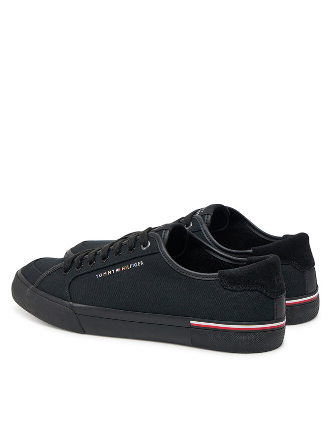 Tommy Hilfiger Πάνινα παπούτσια Tommy Hilfiger Core Corporate Vulc Canvas FM0FM05398 Μαύρο
