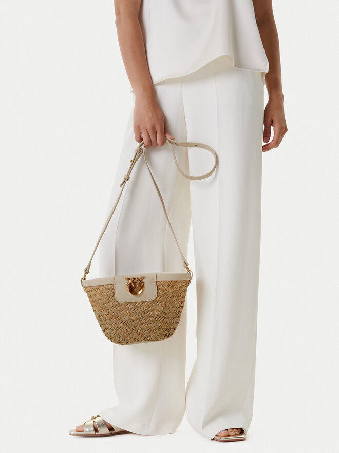 PINKO Kabelka PINKO Love Summer Bucket PE 25 PLTT 103325 A1RL Béžová