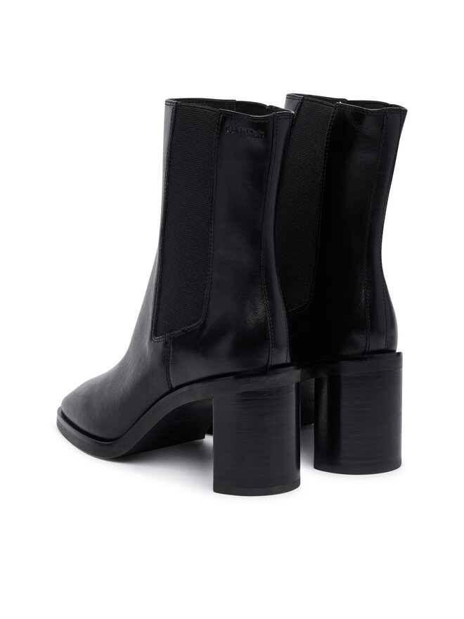 Calvin Klein Stiefeletten Calvin Klein Block Heel Chelsea Boot Lth HW0HW03177 Schwarz