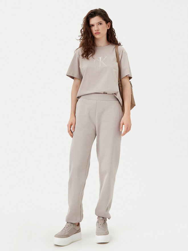Calvin Klein Jeans Calvin Klein Jeans T-Shirt Monologo J20J224798 Grau Relaxed Fit