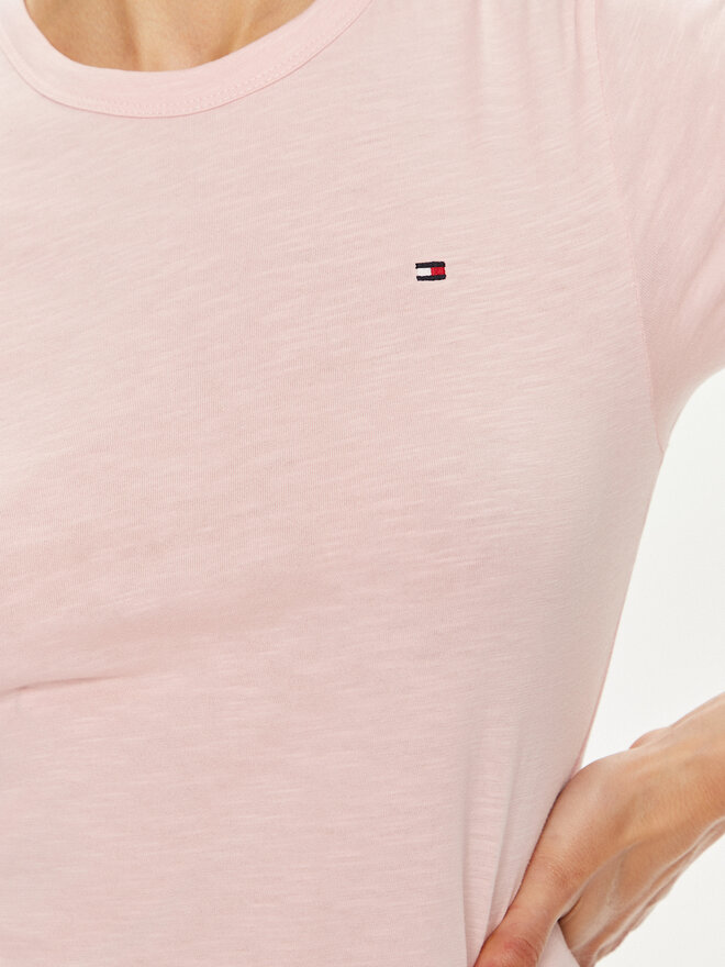Tommy Hilfiger Tommy Hilfiger Marškinėliai 1985 WW0WW37857 Rožinė Slim Fit