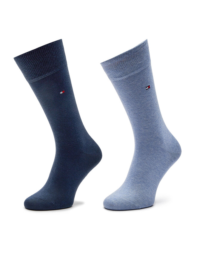 Tommy Hilfiger 2 pares de calcetines altos para hombre Tommy Hilfiger 371111134 Azul