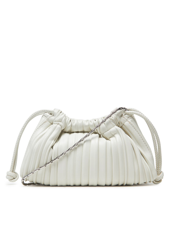 Calvin Klein Handtasche Calvin Klein Drawstring Plisse Conv Mini Cb P LV04F3077G Weiß