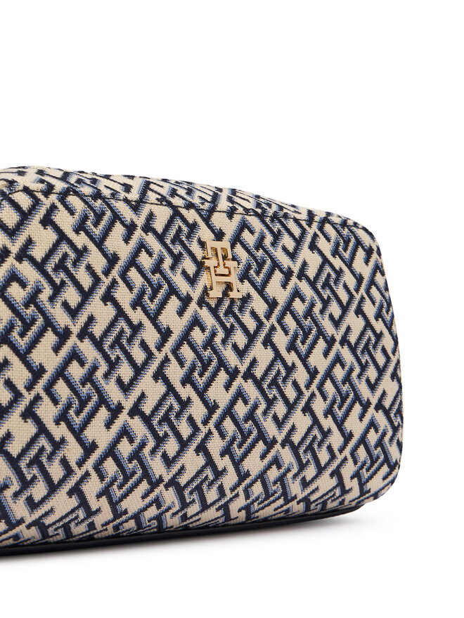 Tommy Hilfiger Handtasche Tommy Hilfiger Th Grace Camera Bag Jacquard AW0AW18864 Dunkelblau