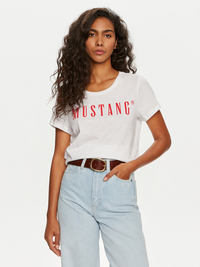 Mustang Mustang Marškinėliai Alma 1013933 Balta Regular Fit