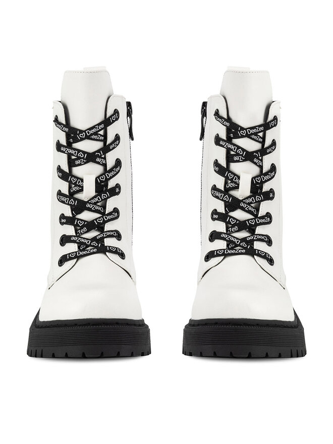 DeeZee Botines planos DeeZee CS5587-16 Blanco