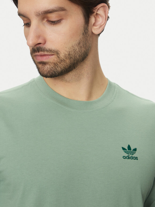 adidas adidas Marškinėliai Trefoil Essentials JC9993 Žalia Regular Fit
