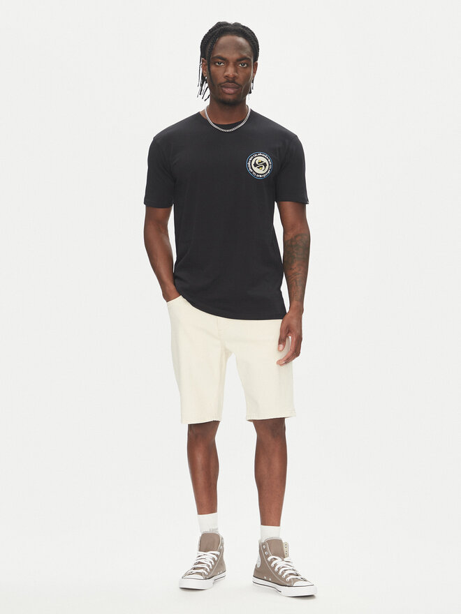 Quiksilver Quiksilver Marškinėliai Circle Back Ss EQYZT08054 Juoda Regular Fit