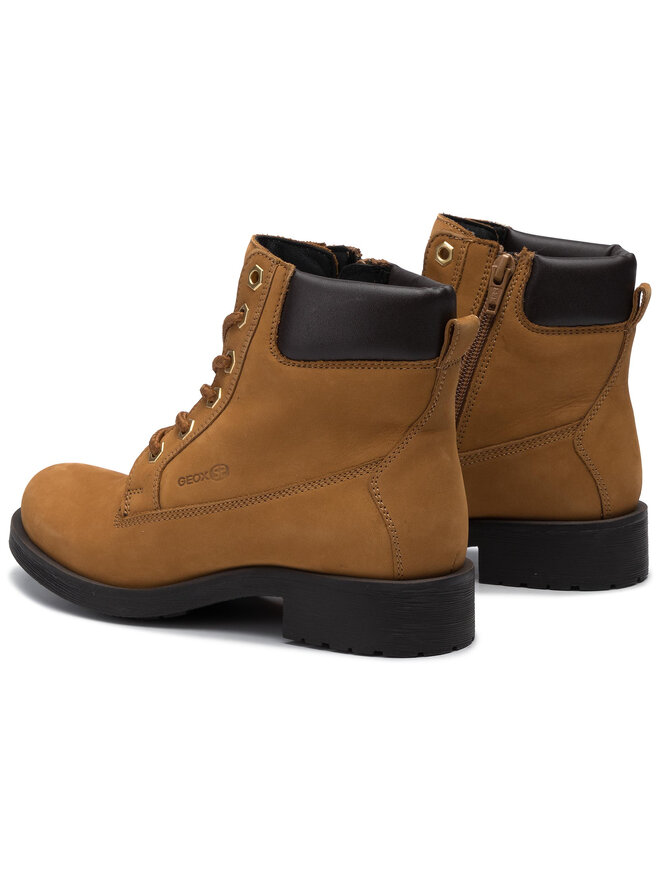 Geox Schnürstiefeletten Geox D Rawelle B D946RB 032BC C5B6M Braun