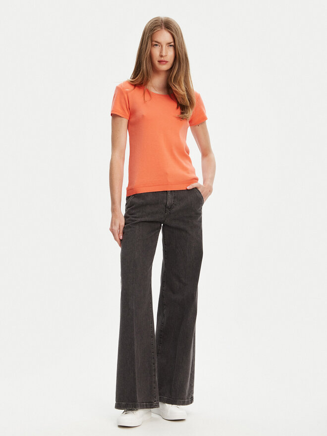 United Colors Of Benetton United Colors Of Benetton Marškinėliai 1091D1M10 Oranžinė Regular Fit