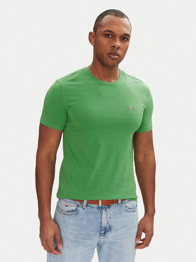 Tommy Jeans Tommy Jeans Marškinėliai Jaspe DM0DM20363 Žalia Slim Fit