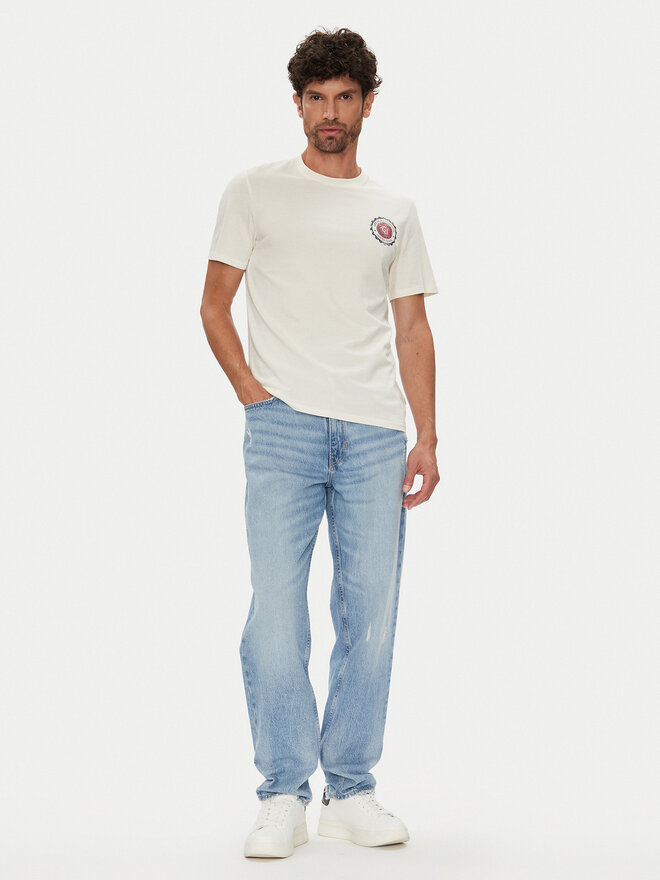 Guess Jeans Guess Jeans Majica M5YI04 K8HM0 Écru Regular Fit