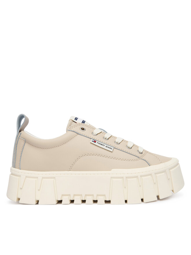 Tommy Jeans Sneakers Tommy Jeans Tjw Vulc Flatform Leather EN0EN03008 Beige