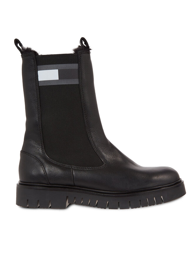 Tommy Jeans Μποτάκια με λάστιχο Tommy Jeans Tjw Warmlined Chelsea Boot EN0EN02313 Μαύρο