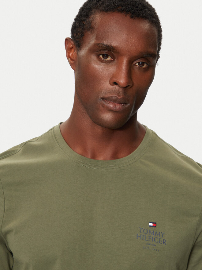 Tommy Hilfiger Tommy Hilfiger Marškinėliai MW0MW36500 Žalia Regular Fit