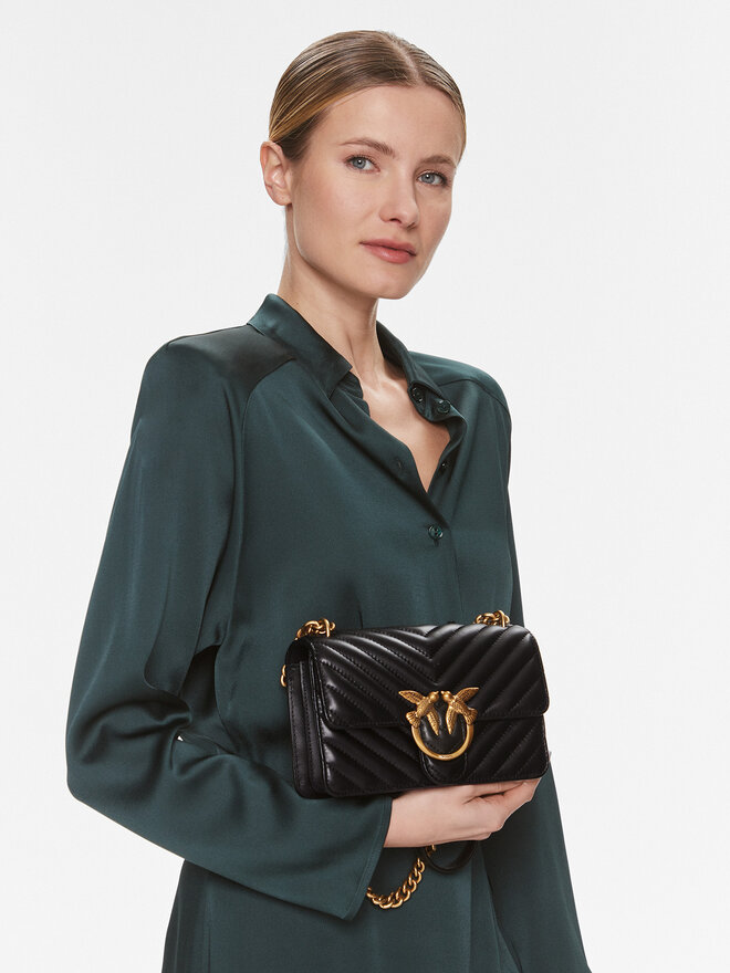 Rankinė PINKO Miranda Shopper Mini AI 24-25 PLTT 104515 A29O Vyšninė |  eavalyne.lt