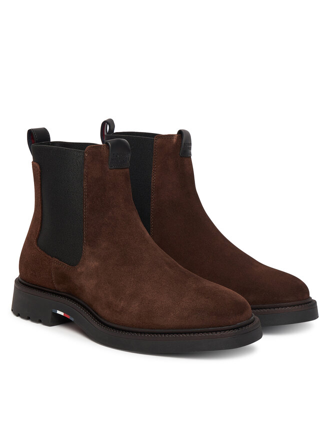 Tommy Hilfiger Kotníková obuv s elastickým prvkem Tommy Hilfiger Comfort Lwt FM0FM05592 Hnědá