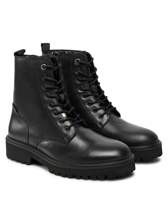 Pepe Jeans Trapper stila apavi Pepe Jeans Durham Combat PMS50254 Melns