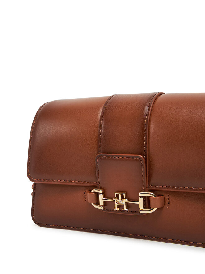Tommy Hilfiger Torebka Tommy Hilfiger Heritage Leather Crossover Burn AW0AW17398 Brązowy