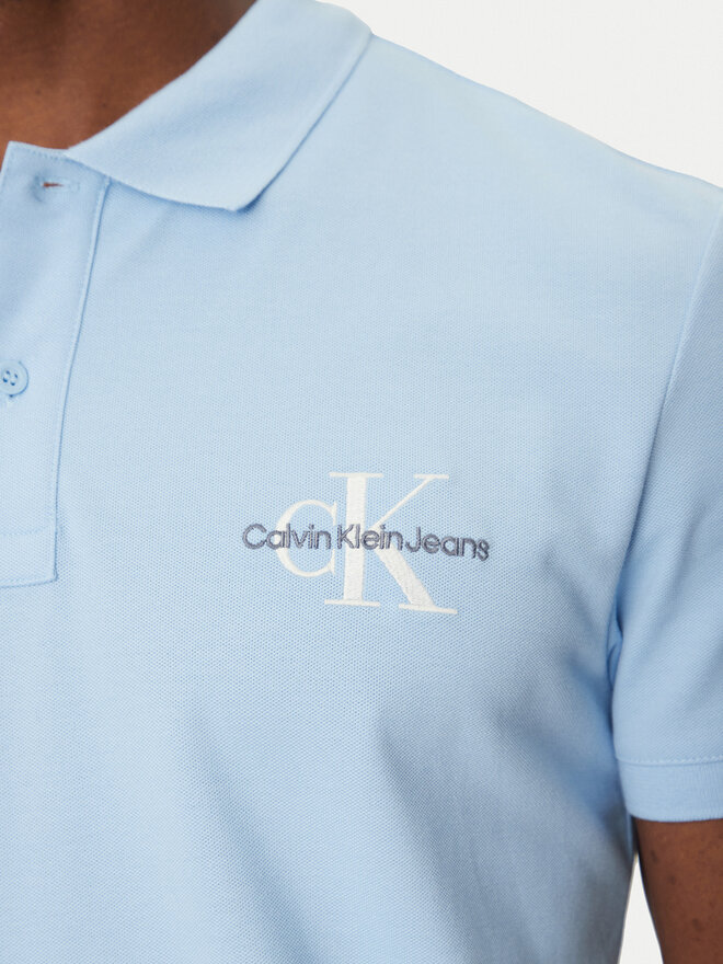 Calvin Klein Jeans Calvin Klein Jeans Poloshirt Monologo J30J325664 Himmelblau Regular Fit