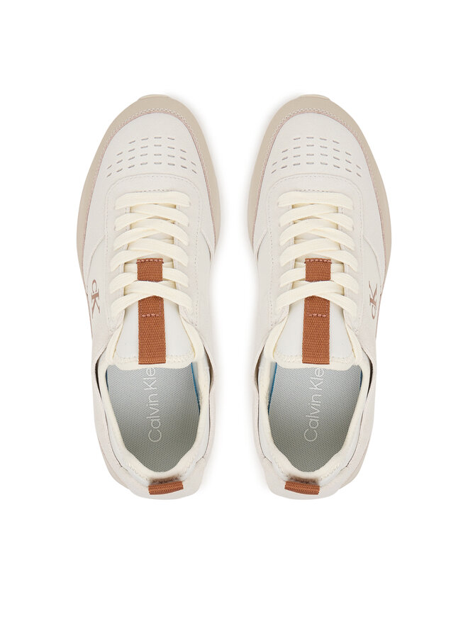 Calvin Klein Sneakers Calvin Klein Retro Runner Sock Laceup Neo Mix HW0HW03250 Creme